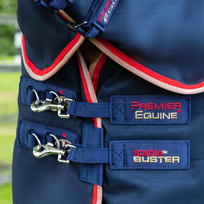 Couverture d’Écurie Buster 200g avec Couvre-Cou Amovible Polyester Ripstop 1000D | Premier Equine