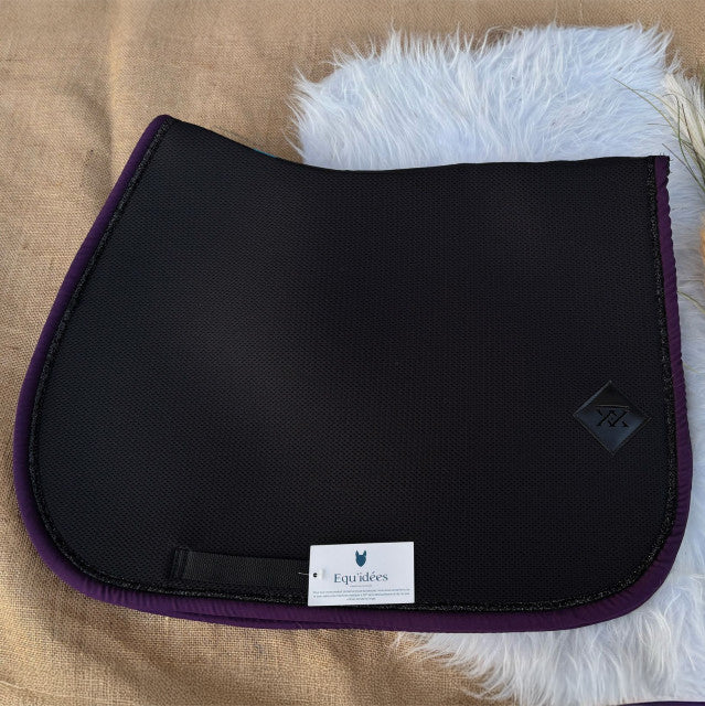 Tapis de Selle Oxxer Mesh Noir Bord Couleur – Respirant et Élégant