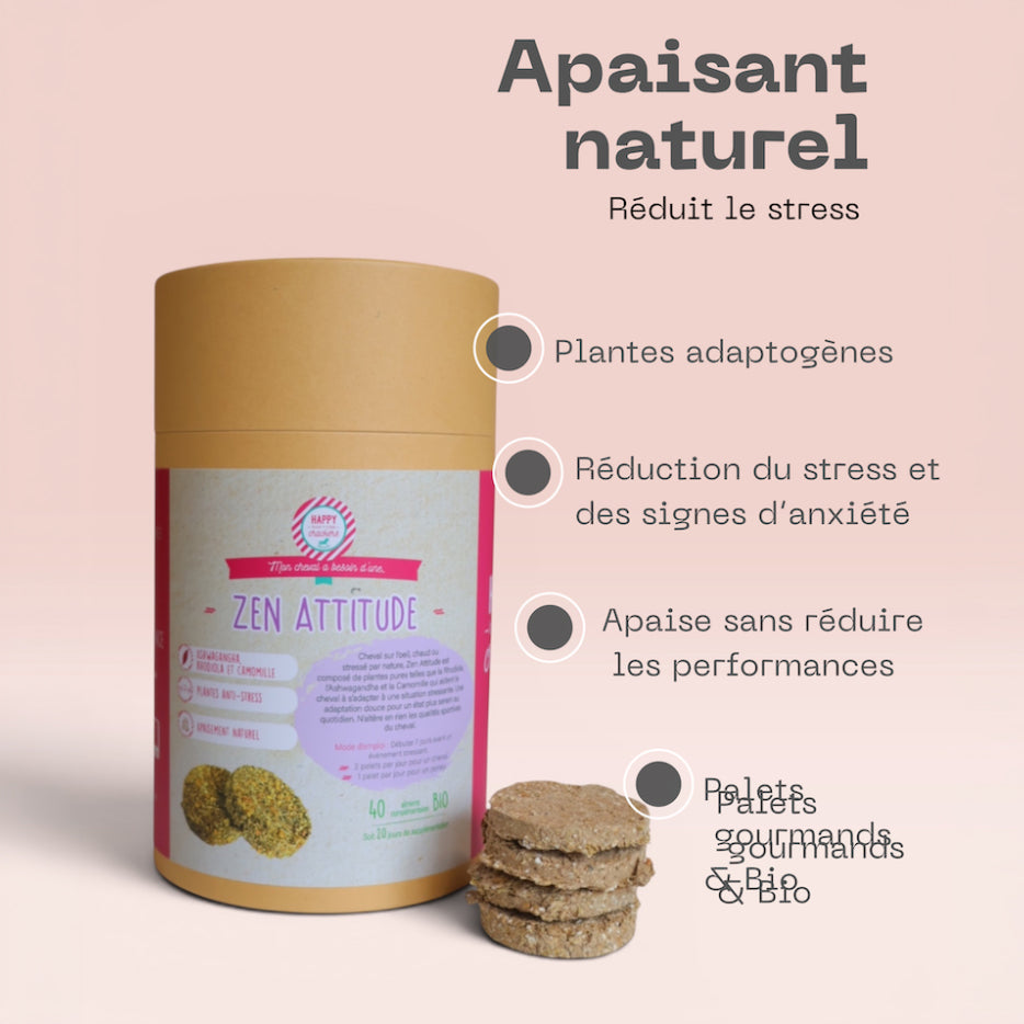 Zen Attitude Bio pour Chevaux – Formule Naturelle Apaisante et Anti-Stress | Happy Crackers